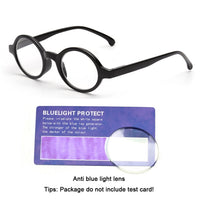 JM Spring Hinge Round Reading Glasses Women Men Diopter Magnifier Presbyopic Glasses Black +0.5 +6