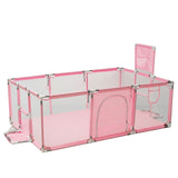 IMBABY black Kids Furniture Playpen For Children Large Dry Pool Baby Playpen Safety Indoor Barriers Home Playground Park For 0-6 Years