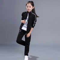 Child Tracksuit 2022 Girls Jogging Sets 4-15 Outfits 2 Piece  Sportwear Spring Children&#39;s Clothing Training Suit