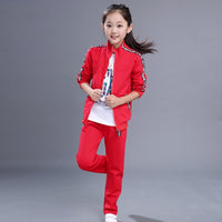 Child Tracksuit 2022 Girls Jogging Sets 4-15 Outfits 2 Piece  Sportwear Spring Children&#39;s Clothing Training Suit
