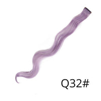 Alileader 18Inch Synthetic Curly Clip One In Hair Extensions Natural Long Hairpieces For Women Girl Pink Blue Colorful