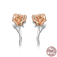 DISINIYA Stud Earrings&amp;Ring&amp;Necklace Jewelry Sets for Women 925 Sterling Silver Rose Plated platinum Fashion Jewelry ZBSR00134