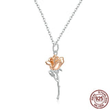 DISINIYA Stud Earrings&amp;Ring&amp;Necklace Jewelry Sets for Women 925 Sterling Silver Rose Plated platinum Fashion Jewelry ZBSR00134