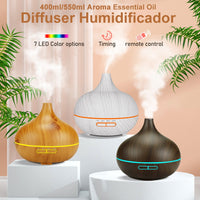 400/550ml Aroma Essential Oil Diffuser Aromatherapy Ultrasonic Air Humidifier Automatically Define Remote Control Humidificador