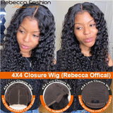 13x4 Deep Wave Lace Front Human Hair Wigs T Part Lace Wig Pre Plucked With Baby Hair Brazilian Deep Curly Frontal Wig For Women