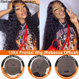 13x4 Deep Wave Lace Front Human Hair Wigs T Part Lace Wig Pre Plucked With Baby Hair Brazilian Deep Curly Frontal Wig For Women