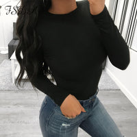 FSDA Long Sleeve Knitted Skinny Bodysuit Women Winter Autumn 2021 Solid Square Collar White Black Casual Body Top Jumpsuit
