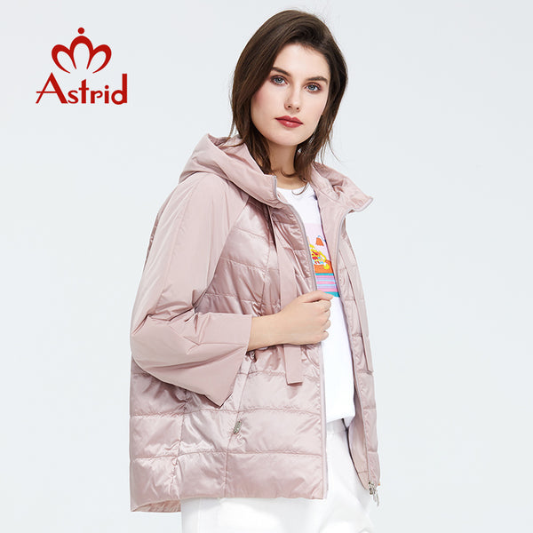 Astrid 2021 Spring coat women Outwear trend Jacket Short Parkas casual fashion female high quality Warm Thin Cotton AM-8601