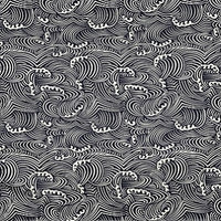 Japanese style big handkerchief cotton 100% / Furoshiki Japan classic Tradition Waves Clouds Grid printed 48cm / Many Uses