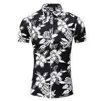 Summer New Arrival Shirts Men 2022 Fashion Print Short Sleeve Hawaiian Shirt Male Casual Flower Slim Fit Beach Shirts Plus M-7XL