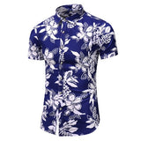 Summer New Arrival Shirts Men 2022 Fashion Print Short Sleeve Hawaiian Shirt Male Casual Flower Slim Fit Beach Shirts Plus M-7XL