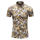 Summer New Arrival Shirts Men 2022 Fashion Print Short Sleeve Hawaiian Shirt Male Casual Flower Slim Fit Beach Shirts Plus M-7XL
