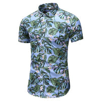 Summer New Arrival Shirts Men 2022 Fashion Print Short Sleeve Hawaiian Shirt Male Casual Flower Slim Fit Beach Shirts Plus M-7XL