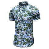 Summer New Arrival Shirts Men 2022 Fashion Print Short Sleeve Hawaiian Shirt Male Casual Flower Slim Fit Beach Shirts Plus M-7XL