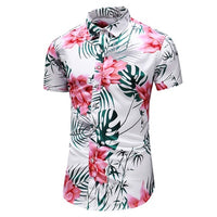 Summer New Arrival Shirts Men 2022 Fashion Print Short Sleeve Hawaiian Shirt Male Casual Flower Slim Fit Beach Shirts Plus M-7XL