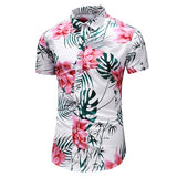 Summer New Arrival Shirts Men 2022 Fashion Print Short Sleeve Hawaiian Shirt Male Casual Flower Slim Fit Beach Shirts Plus M-7XL