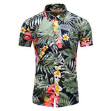 Summer New Arrival Shirts Men 2022 Fashion Print Short Sleeve Hawaiian Shirt Male Casual Flower Slim Fit Beach Shirts Plus M-7XL