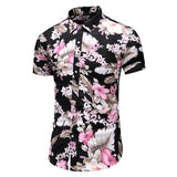Summer New Arrival Shirts Men 2022 Fashion Print Short Sleeve Hawaiian Shirt Male Casual Flower Slim Fit Beach Shirts Plus M-7XL