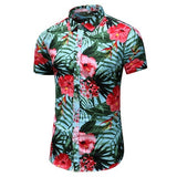 Summer New Arrival Shirts Men 2022 Fashion Print Short Sleeve Hawaiian Shirt Male Casual Flower Slim Fit Beach Shirts Plus M-7XL