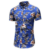Summer New Arrival Shirts Men 2022 Fashion Print Short Sleeve Hawaiian Shirt Male Casual Flower Slim Fit Beach Shirts Plus M-7XL