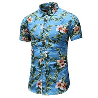 Summer New Arrival Shirts Men 2022 Fashion Print Short Sleeve Hawaiian Shirt Male Casual Flower Slim Fit Beach Shirts Plus M-7XL