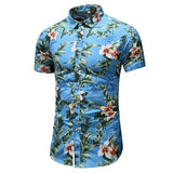 Summer New Arrival Shirts Men 2022 Fashion Print Short Sleeve Hawaiian Shirt Male Casual Flower Slim Fit Beach Shirts Plus M-7XL