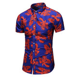 Summer New Arrival Shirts Men 2022 Fashion Print Short Sleeve Hawaiian Shirt Male Casual Flower Slim Fit Beach Shirts Plus M-7XL