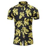 Summer New Arrival Shirts Men 2022 Fashion Print Short Sleeve Hawaiian Shirt Male Casual Flower Slim Fit Beach Shirts Plus M-7XL