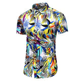 Summer New Arrival Shirts Men 2022 Fashion Print Short Sleeve Hawaiian Shirt Male Casual Flower Slim Fit Beach Shirts Plus M-7XL