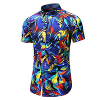 Summer New Arrival Shirts Men 2022 Fashion Print Short Sleeve Hawaiian Shirt Male Casual Flower Slim Fit Beach Shirts Plus M-7XL