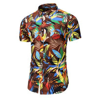 Summer New Arrival Shirts Men 2022 Fashion Print Short Sleeve Hawaiian Shirt Male Casual Flower Slim Fit Beach Shirts Plus M-7XL