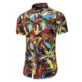 Summer New Arrival Shirts Men 2022 Fashion Print Short Sleeve Hawaiian Shirt Male Casual Flower Slim Fit Beach Shirts Plus M-7XL