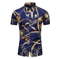 Summer New Arrival Shirts Men 2022 Fashion Print Short Sleeve Hawaiian Shirt Male Casual Flower Slim Fit Beach Shirts Plus M-7XL