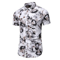 Summer New Arrival Shirts Men 2022 Fashion Print Short Sleeve Hawaiian Shirt Male Casual Flower Slim Fit Beach Shirts Plus M-7XL