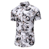 Summer New Arrival Shirts Men 2022 Fashion Print Short Sleeve Hawaiian Shirt Male Casual Flower Slim Fit Beach Shirts Plus M-7XL