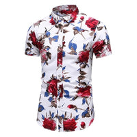 Summer New Arrival Shirts Men 2022 Fashion Print Short Sleeve Hawaiian Shirt Male Casual Flower Slim Fit Beach Shirts Plus M-7XL