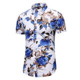 Summer New Arrival Shirts Men 2022 Fashion Print Short Sleeve Hawaiian Shirt Male Casual Flower Slim Fit Beach Shirts Plus M-7XL