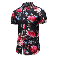 Summer New Arrival Shirts Men 2022 Fashion Print Short Sleeve Hawaiian Shirt Male Casual Flower Slim Fit Beach Shirts Plus M-7XL