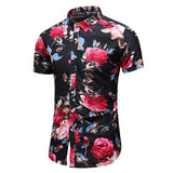 Summer New Arrival Shirts Men 2022 Fashion Print Short Sleeve Hawaiian Shirt Male Casual Flower Slim Fit Beach Shirts Plus M-7XL