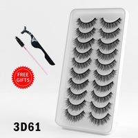 5/8/10Pairs 25mm 3D Mink Lashes Dramatic False Eyelashes  Wispy Fake Eyelash Extension Volume Faux Cils Handmade Eye Makeup