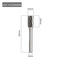 Free Shipping AX Type Head Tungsten Carbide Alloy Rotary File Drill Milling Carving Bit Point Burr Die Grinder Abrasive Tools