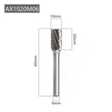 Free Shipping AX Type Head Tungsten Carbide Alloy Rotary File Drill Milling Carving Bit Point Burr Die Grinder Abrasive Tools