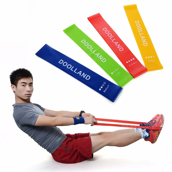 Resistance Band Set 4 Levels Available Latex Gym Strength Training Rubber Bands Fitness Equipment