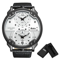 Oulm Big Watches for Men Multiple Time Zone Sport Quartz Clock Male Luxury Fashion Sport Men Wristwatch Relogio Masculino