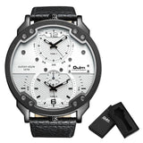 Oulm Big Watches for Men Multiple Time Zone Sport Quartz Clock Male Luxury Fashion Sport Men Wristwatch Relogio Masculino