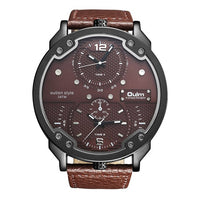 Oulm Big Watches for Men Multiple Time Zone Sport Quartz Clock Male Luxury Fashion Sport Men Wristwatch Relogio Masculino