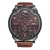 Oulm Big Watches for Men Multiple Time Zone Sport Quartz Clock Male Luxury Fashion Sport Men Wristwatch Relogio Masculino