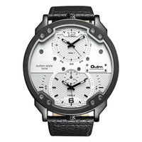 Oulm Big Watches for Men Multiple Time Zone Sport Quartz Clock Male Luxury Fashion Sport Men Wristwatch Relogio Masculino