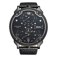 Oulm Big Watches for Men Multiple Time Zone Sport Quartz Clock Male Luxury Fashion Sport Men Wristwatch Relogio Masculino