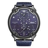 Oulm Big Watches for Men Multiple Time Zone Sport Quartz Clock Male Luxury Fashion Sport Men Wristwatch Relogio Masculino